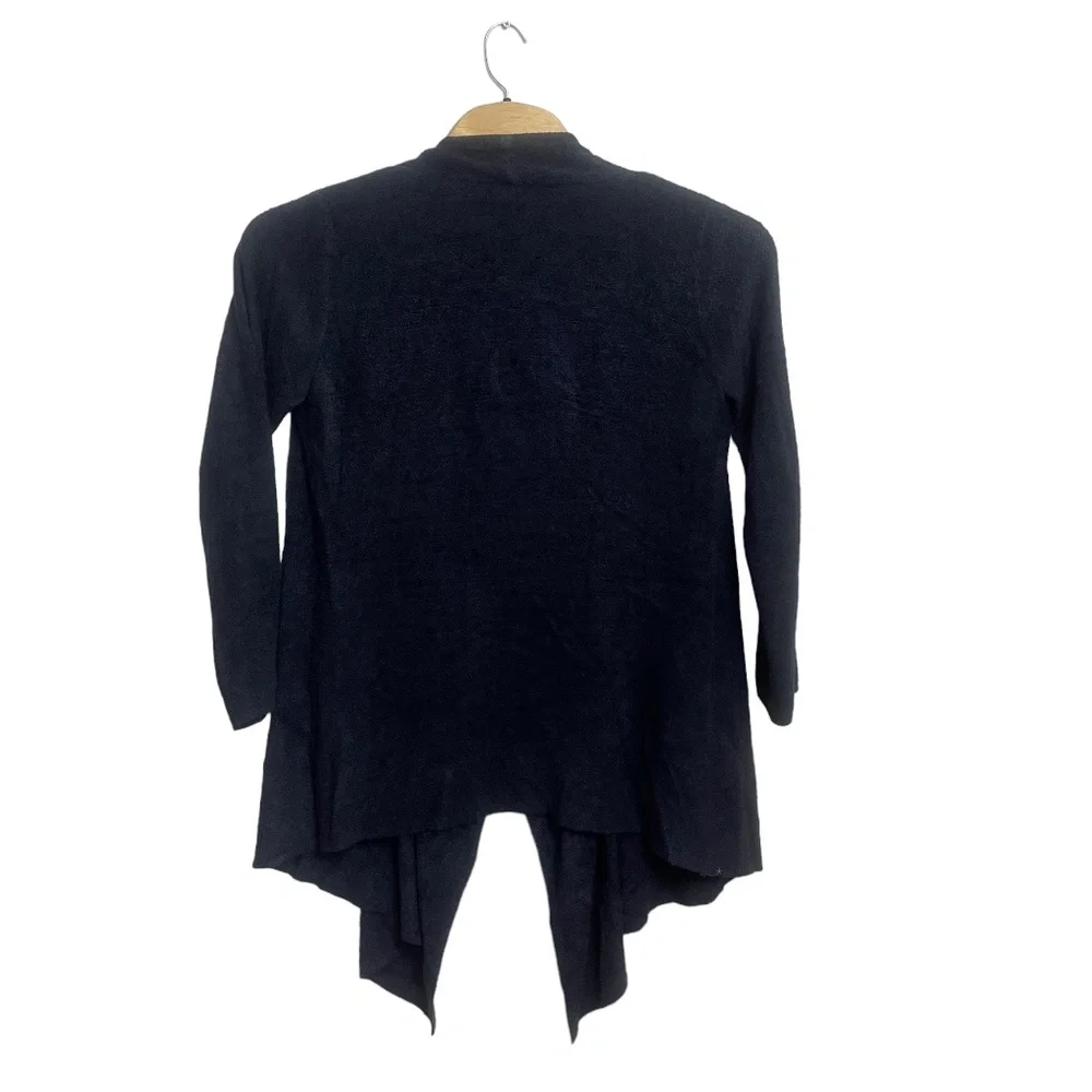 Barefoot Dreams Women's Large X- Large Navy Cozy Chick Lite Sweater‎ Open Front
